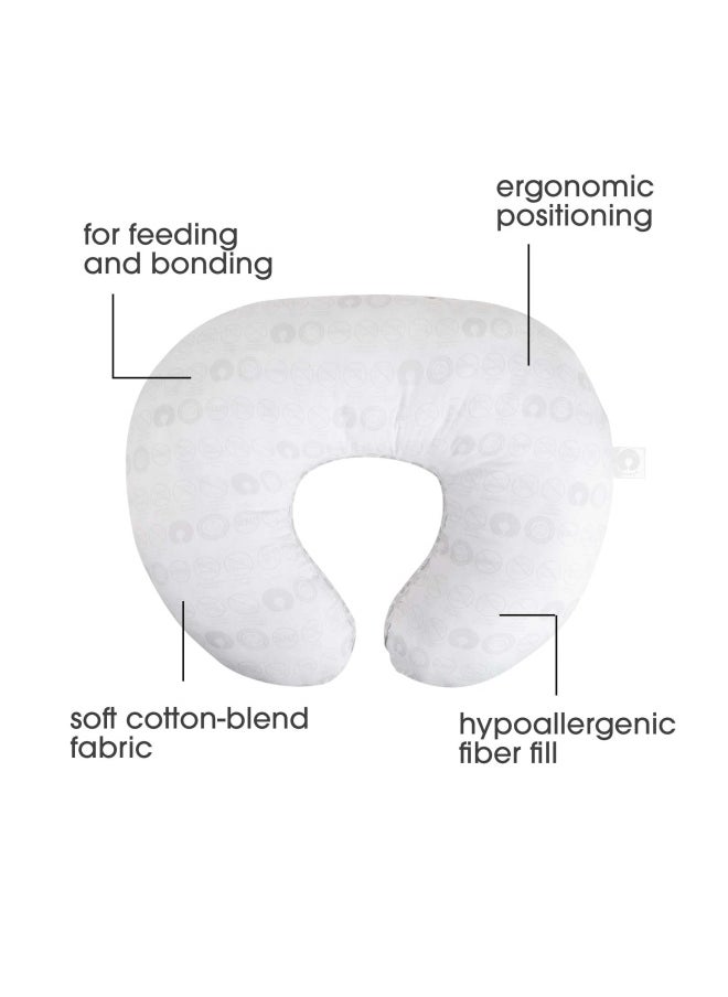 boppy - Nursing Pillow   Bare Naked Breastfeeding and Bottle Feeding  Propping Baby  Tummy Time  Sitting Support Pillow Only - Image 1