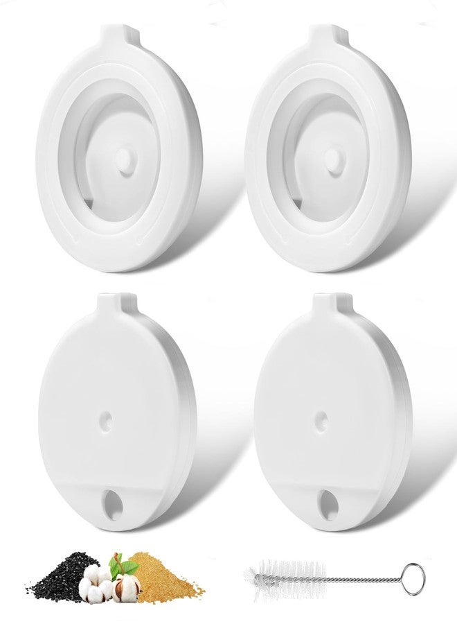 YOIHABV 4 Pack Replacement Filters for 3.6L/4.6L/6L/8L Gravity Pet Water Dispenser, YOIHABV Dog Water Filter Replacement, Triple Filtration Pet Fountain Filter, Water Feeder Filter for Cat and Dog(1 Brush) - Image 1