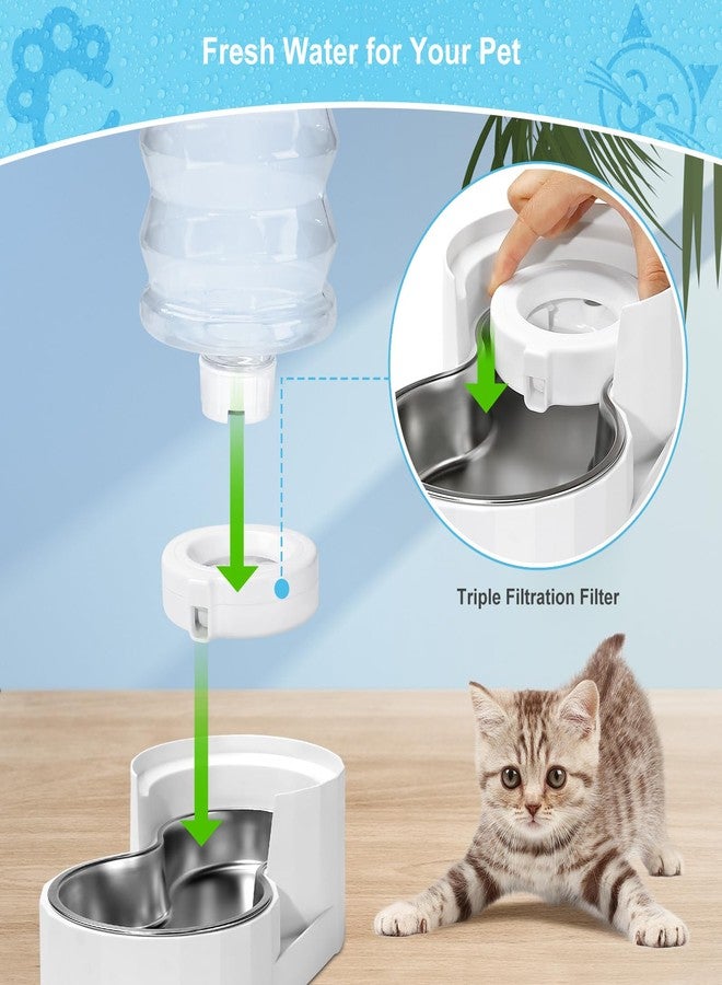 YOIHABV 4 Pack Replacement Filters for 3.6L/4.6L/6L/8L Gravity Pet Water Dispenser, YOIHABV Dog Water Filter Replacement, Triple Filtration Pet Fountain Filter, Water Feeder Filter for Cat and Dog(1 Brush) - Image 3