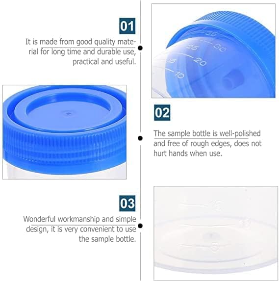 HARIVAN Urine Sample Containers with Screw Caps 30ml PharmaGrade Plastic Pack of 20 - Image 3