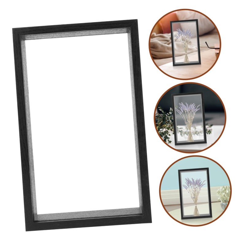 Dual Sided Floating Frame For Pressed Flowers Dried Wooden Shadow Box Home Decor - Image 4