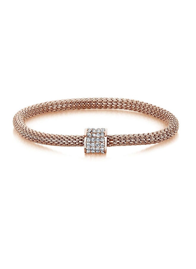 BUCKLEY LONDON - Xo Charm Bracelet Duo - Rhodium Kiss + Rose Barrel - Image 1