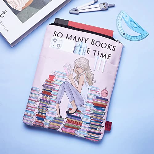LParkin So Many Books So Little Time Book Sleeve with Zipper, Book Covers for Paperbacks, 11 X 8.5 Inch, Bookish Gift for Girl - Image 3
