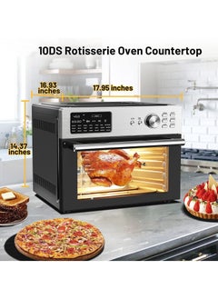 Dxmocos 30L Air Fryer Toaster Oven, Stainless Steel Air Fryer Rotisserie Combo, 21 in 1 Countertop Ovens, Innovative 360 ° Air Frying Technology, Large Air Fryers Oven  - Image 4