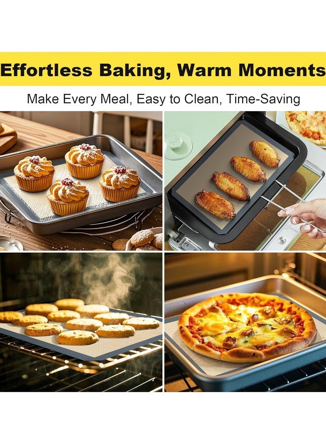 2 Pack Silicone Baking Mat, Reusable Silicone Baking Sheets for Oven, BPA Free Nonstick Bakeware Mats for Cookies, Macarons, Bread and Pastry(Grey) - Image 5