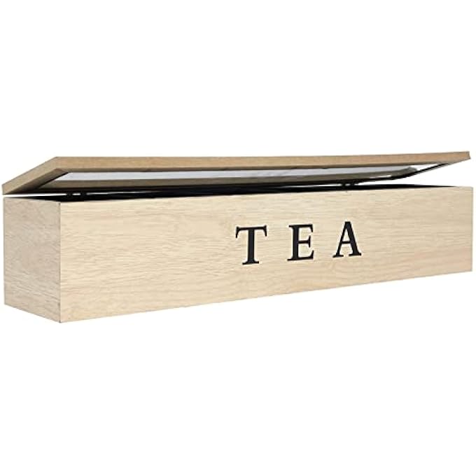 صندوق شاي خشبي مكون من 6 أقسام مع مخمل FSC 100 CuCoc880125