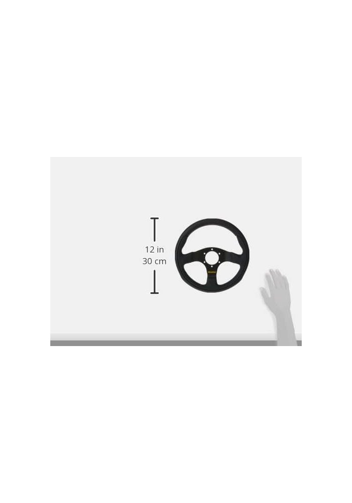 MOMO عجلة قيادة MOMO Design TEA30BK0B Team 300 مم جلدية، سوداء - Image 5