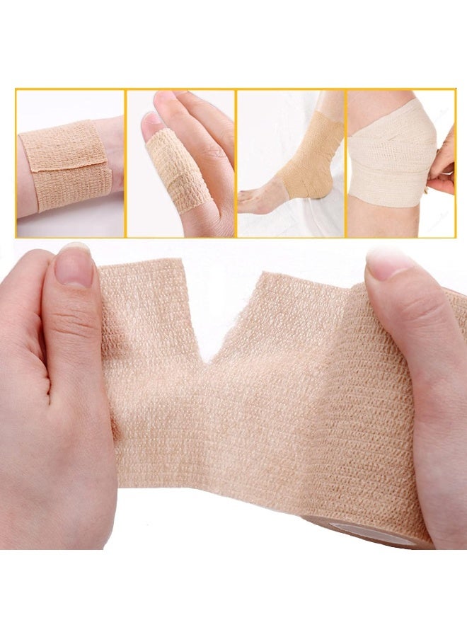 HerMia Cohesive Medical Tape, Self Adhesive Bandages, Breathable Waterproof Elastic Athletic Non-Woven Bandage, 8 Rolls Sports Wrap Tape for Wrist and Ankle - Image 3