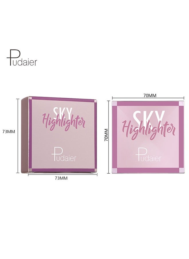pudaier - Sky Highlighter, Powder Shimmering Glitter Long Lasting Waterproof Contouring Smooth Silk Fine Natural Illuminator for Nose Eye Face Body to Brighten Skin  8G #02 - Image 1