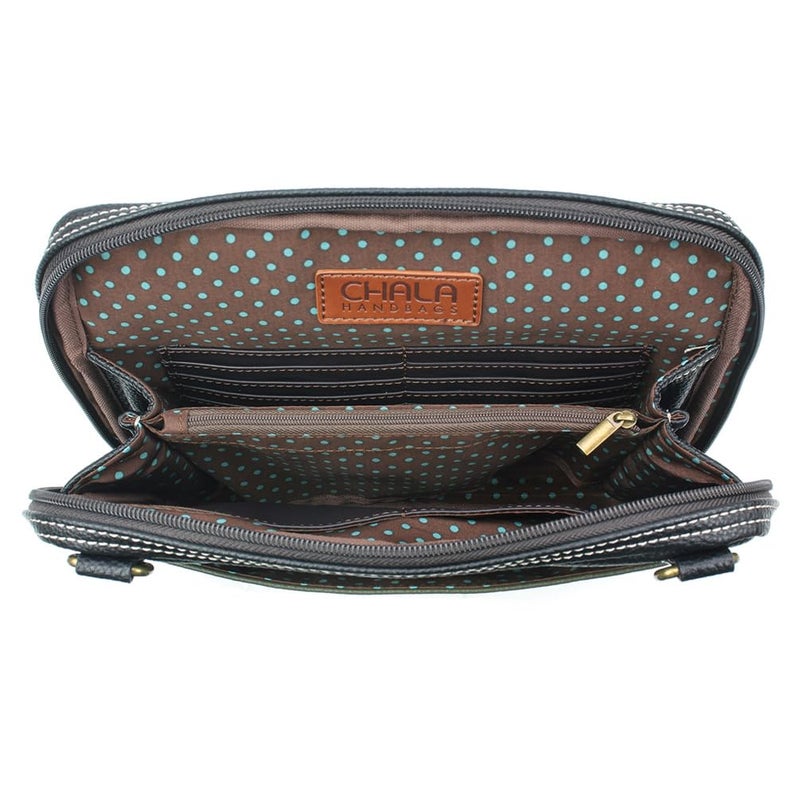 CHALA Companion Organizer Crossbody with Adjustable Strap and Built-In Wallet - Big Foot - olive - Image 4