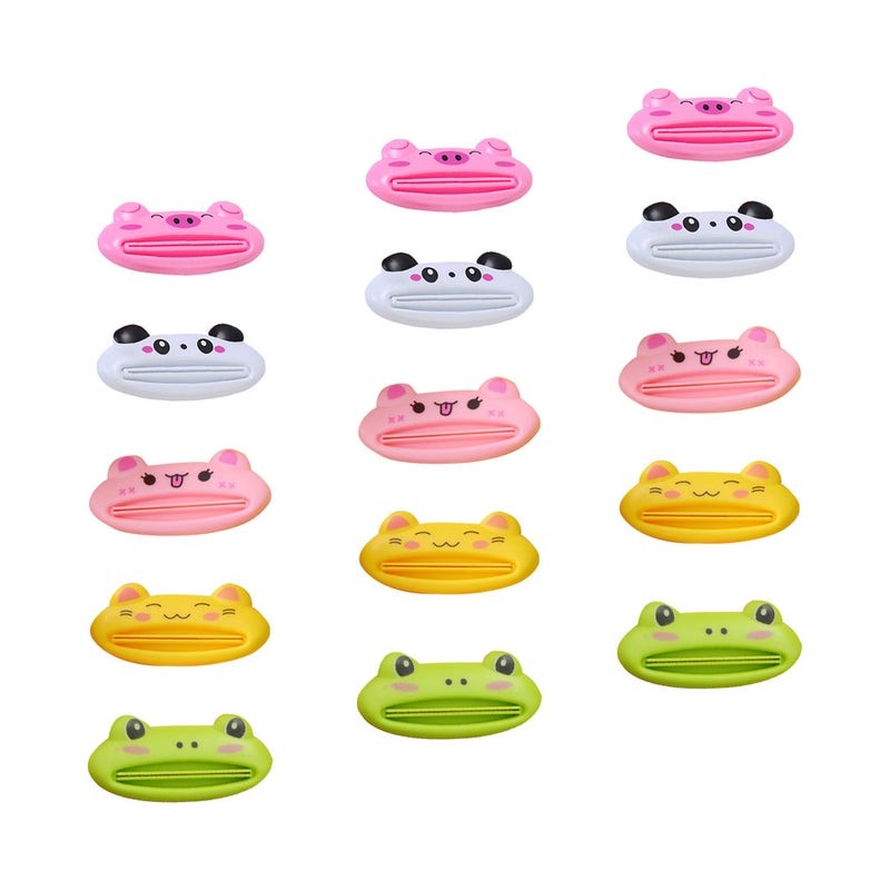 15pcs Cartoon Toothpaste Squeezer Animal Pattern Tube Dispenser Bathroom Accessories (Random Pattern) - Image 4