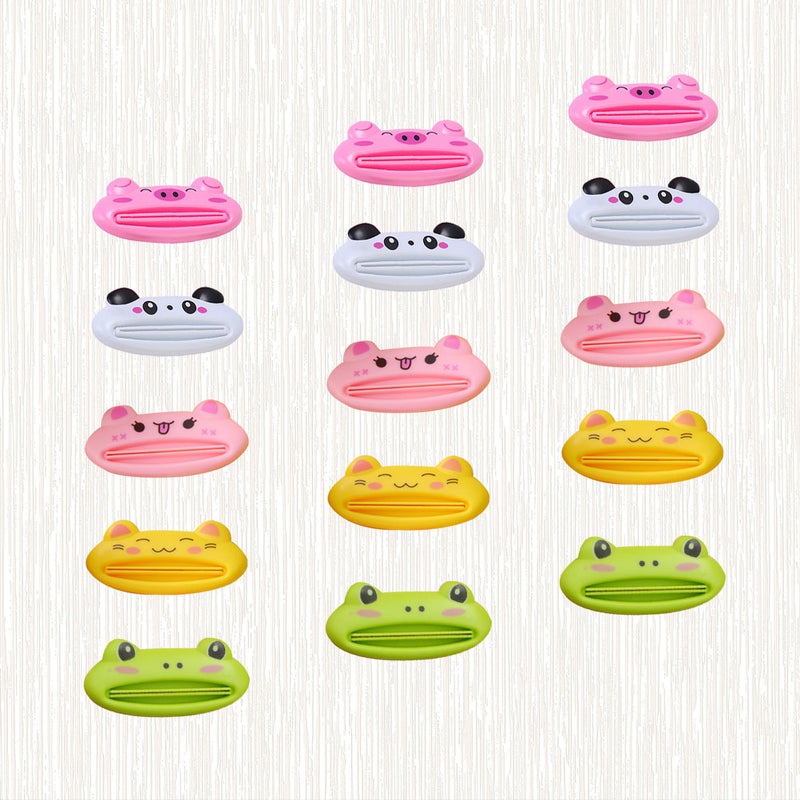 15pcs Cartoon Toothpaste Squeezer Animal Pattern Tube Dispenser Bathroom Accessories (Random Pattern) - Image 2