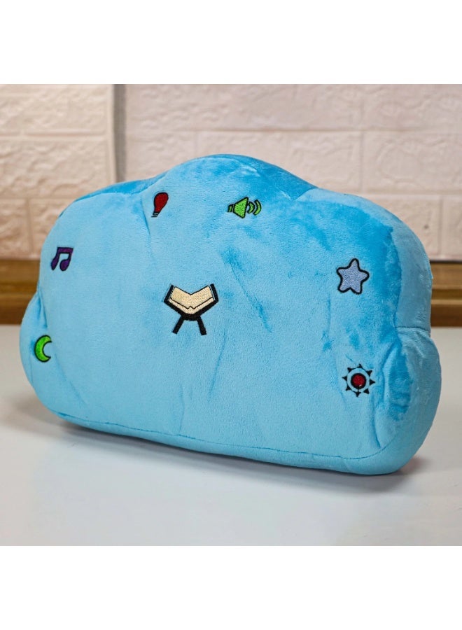 SUNDUS Talking Illuminated Pillow for Kids – Islamic Audio Plush Cushion with Quran, Duas, Soft LED Light & Bedtime Learning Toy - Image 2