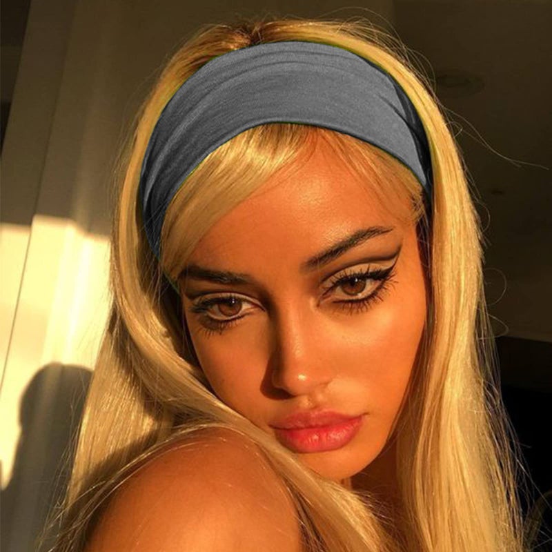 DRESHOW Yoga Sports Headbands for Women Elastic Non-Slip Headbands Workout Running Hair Bands 6 Pack - Image 2