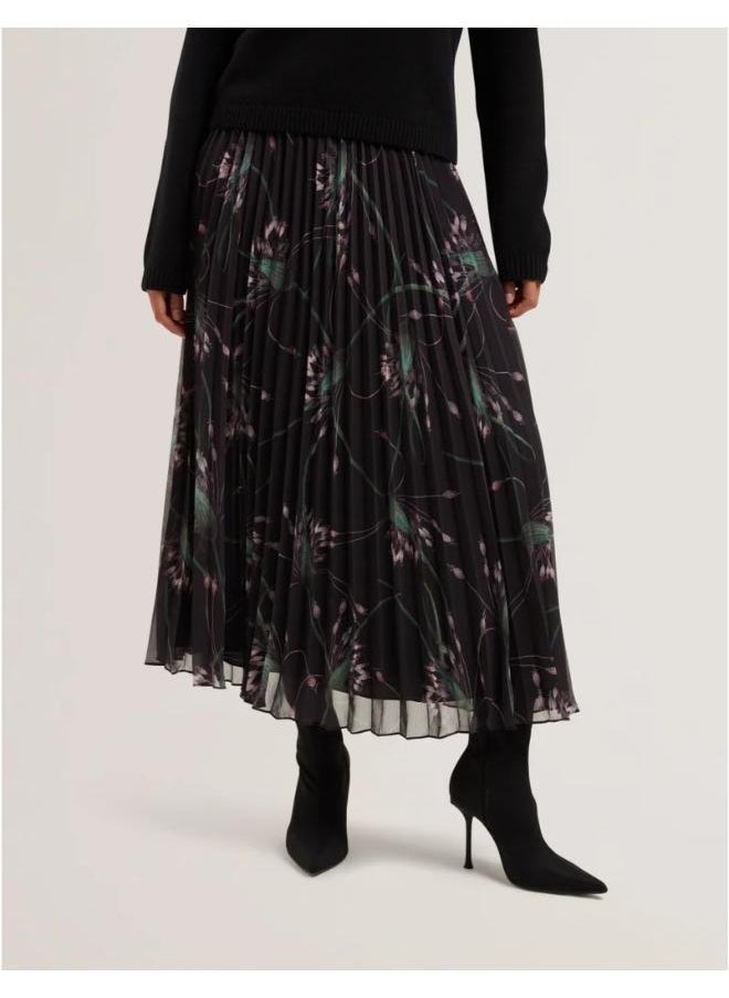 Ted Baker Printed Pleated High Waist Skirt  - Image 1
