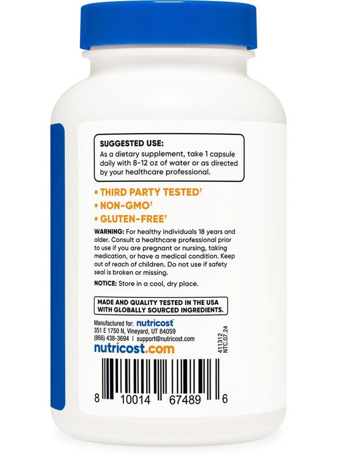 Nutricost Kelp Capsules, 325mcg of Iodine, 120 Capsules, Vegetarian, Non-GMO & Gluten Free - Image 4