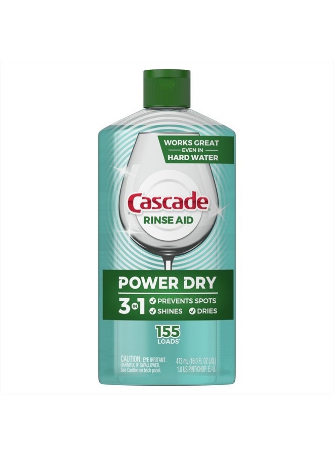 Cascade Power Dry Dishwasher Rinse Aid, 16 fl oz - Image 1