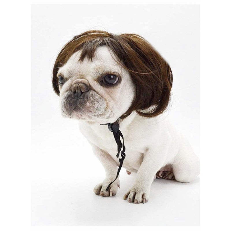 SOLARAE Dog Wig Pet Costumes, Cat Costume Synthetic Accessories Small Dog Headwear for Halloween, Festival Party Decor, Head Wear Apparel Toy - Image 5