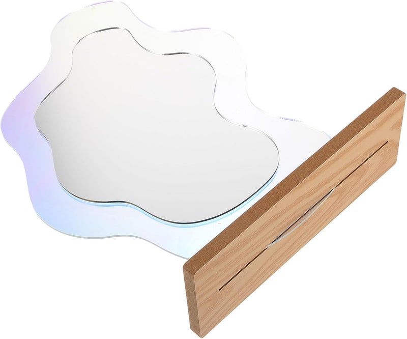 Safe material GANAZONO Irregular Frameless Desk Mirror for Bedroom and Living Room Decorative 3D Makeup Vanity Mirror with Stand for Home Use Gulf approved global quality Temp fluctuation resistant crafted quality Simplified versatile design Processed natural substance Demand-based stock planning Easy store & transit build Modern practical shape All usage compatible Integrated practical design Low maintenance Workday cycle fulfillment KSA market compliant quality Multi-use detailed build Detachable clean Room to room portable Regional central warehouse stock Riyadh Jeddah Dammam ship Global production standard crafted Globally trusted quality New residential zone delivery Upgraded classic design Easy lifting build Trusted all-purpose quality Low wear optimized design - Image 1
