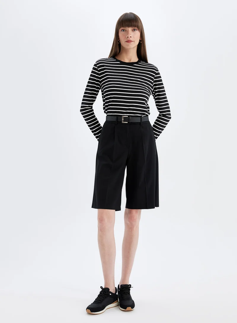 DeFacto Regular Fit Striped Casual Long Sleeve T-Shirt