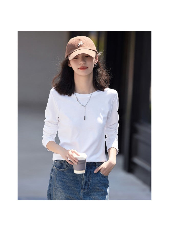dme Demana , Spring And Autumn Round Neck Pullover Basic Long-sleeve T-shirt For Women - Image 1