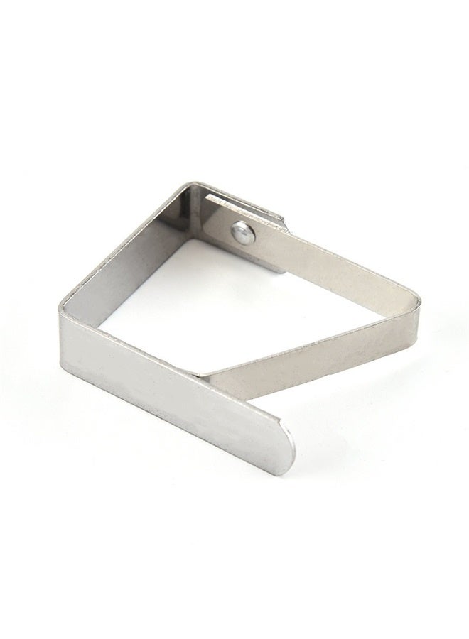 Stainless Steel Home Kitchen Teapot Table Cloth Holders Clip Clamp 12pcs Silver Tone Stainless steel tablecloth clip - Image 2