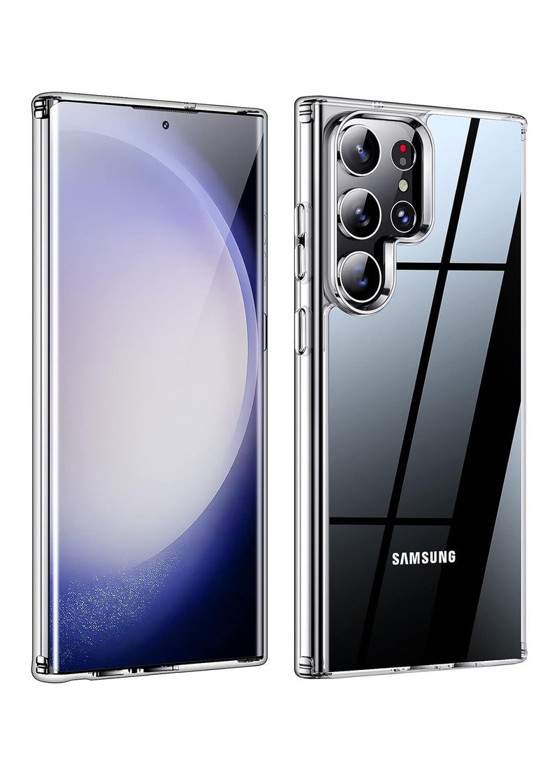 بورتوني جراب Samsung Galaxy S23 Ultra رفيع وشفاف وشفاف ومضاد للخدش ومضاد للصدمات مقاس 6.8 بوصة - Image 1