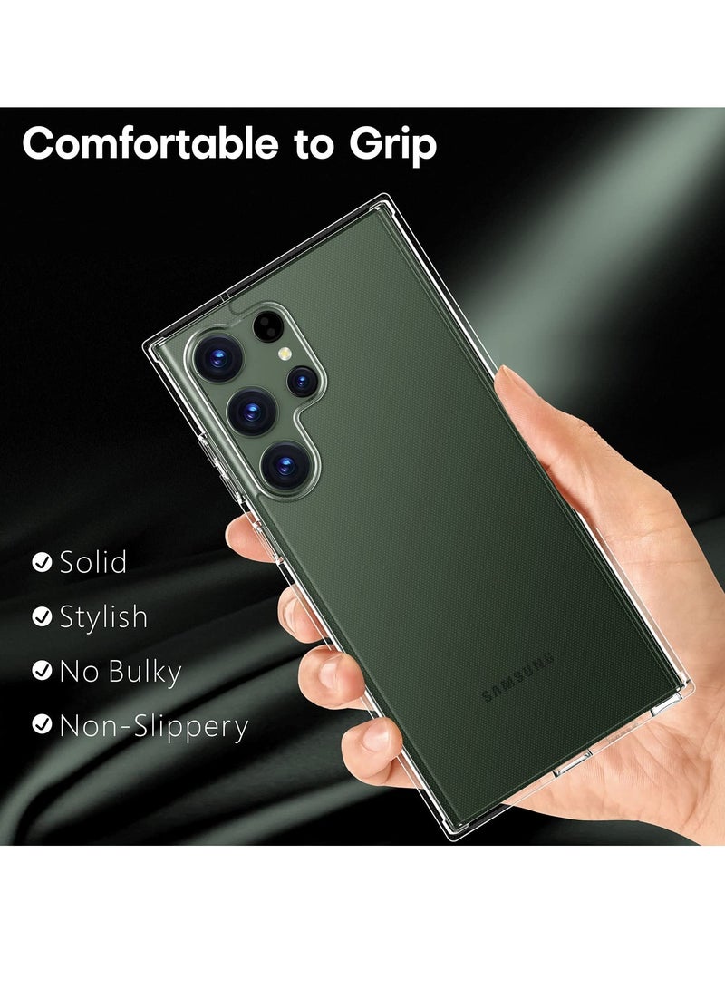 بورتوني جراب Samsung Galaxy S23 Ultra رفيع وشفاف وشفاف ومضاد للخدش ومضاد للصدمات مقاس 6.8 بوصة - Image 5