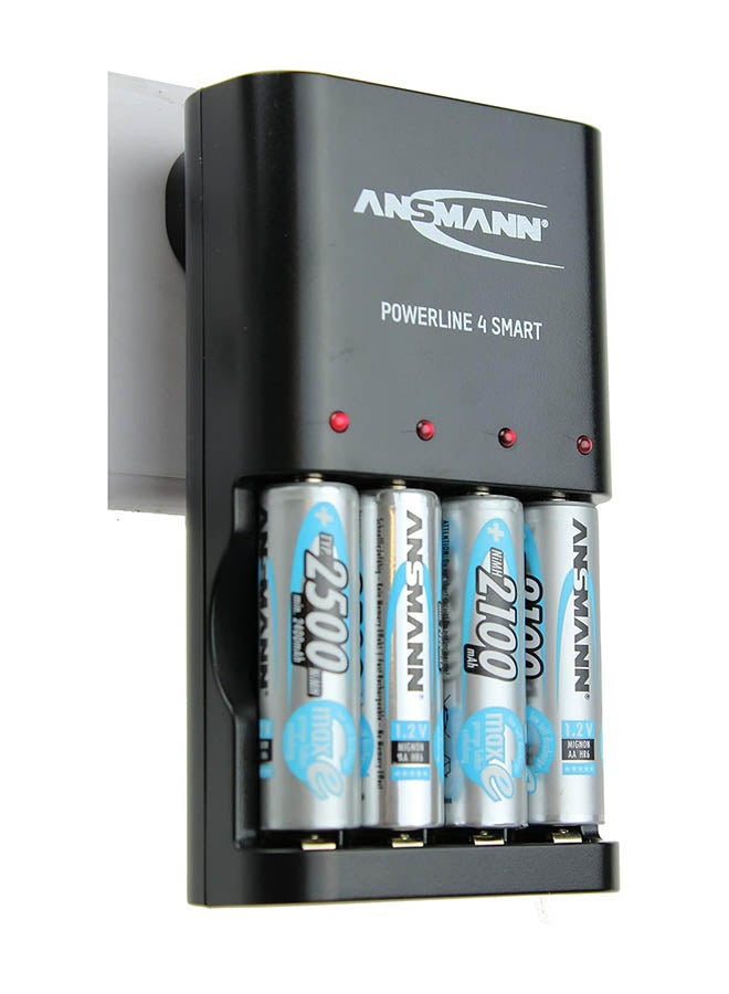 ANSMANN Powerline 4 Smart AA And AAA Battery Charger For Nimh Nicd Rechargeable Batteries With Uk Plug And Multi Led Colour Display - Fast Individual Charging And Monitoring - 3 Yr Warranty - Image 5