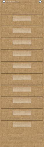 Teacher Created Resources Burlap 10 Pocket File Storage Pocket Chart (14" x 58") - 20840 - Image 1