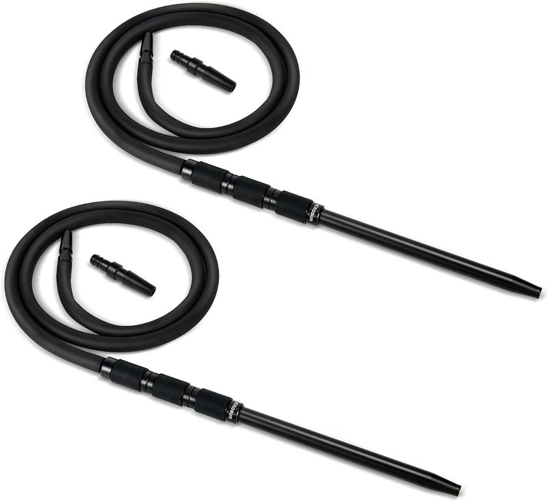 KITOSUN Hookah Hose Purge Hose - Auto-Seal Technology Design for Multi Hoses Hookah 5ft Silicone Hose Aluminum Handle with Extra Long Hose Plug Anti-Kinking Spring Easy Purge No Extra Jobs (2 Pack) - Image 2