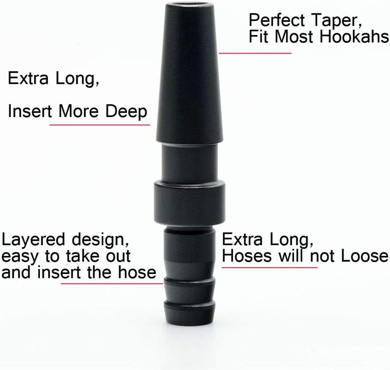 KITOSUN Hookah Hose Purge Hose - Auto-Seal Technology Design for Multi Hoses Hookah 5ft Silicone Hose Aluminum Handle with Extra Long Hose Plug Anti-Kinking Spring Easy Purge No Extra Jobs (2 Pack) - Image 4