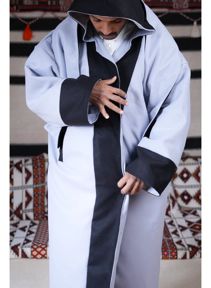 آر إس فروة جوخ أصدار خاص رصاصي مع شال - Image 4