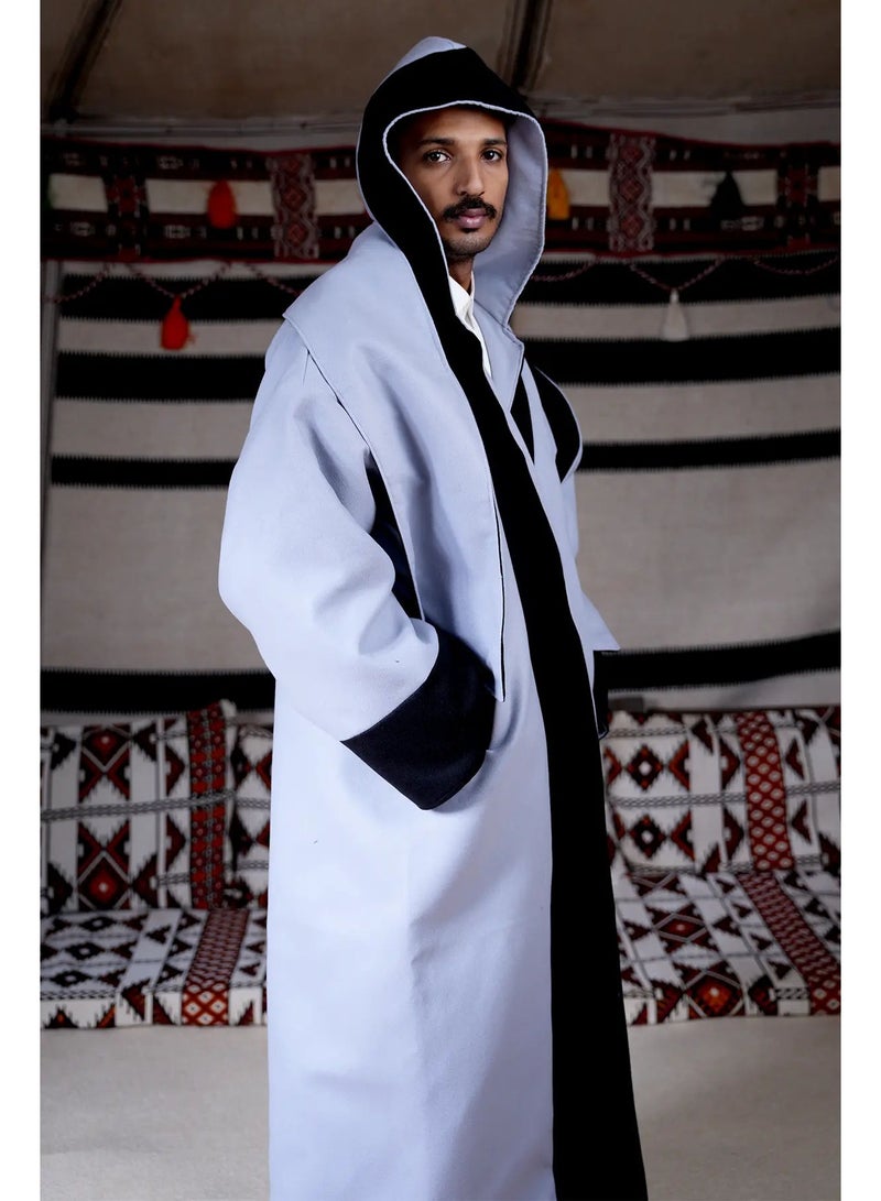 آر إس فروة جوخ أصدار خاص رصاصي مع شال - Image 5