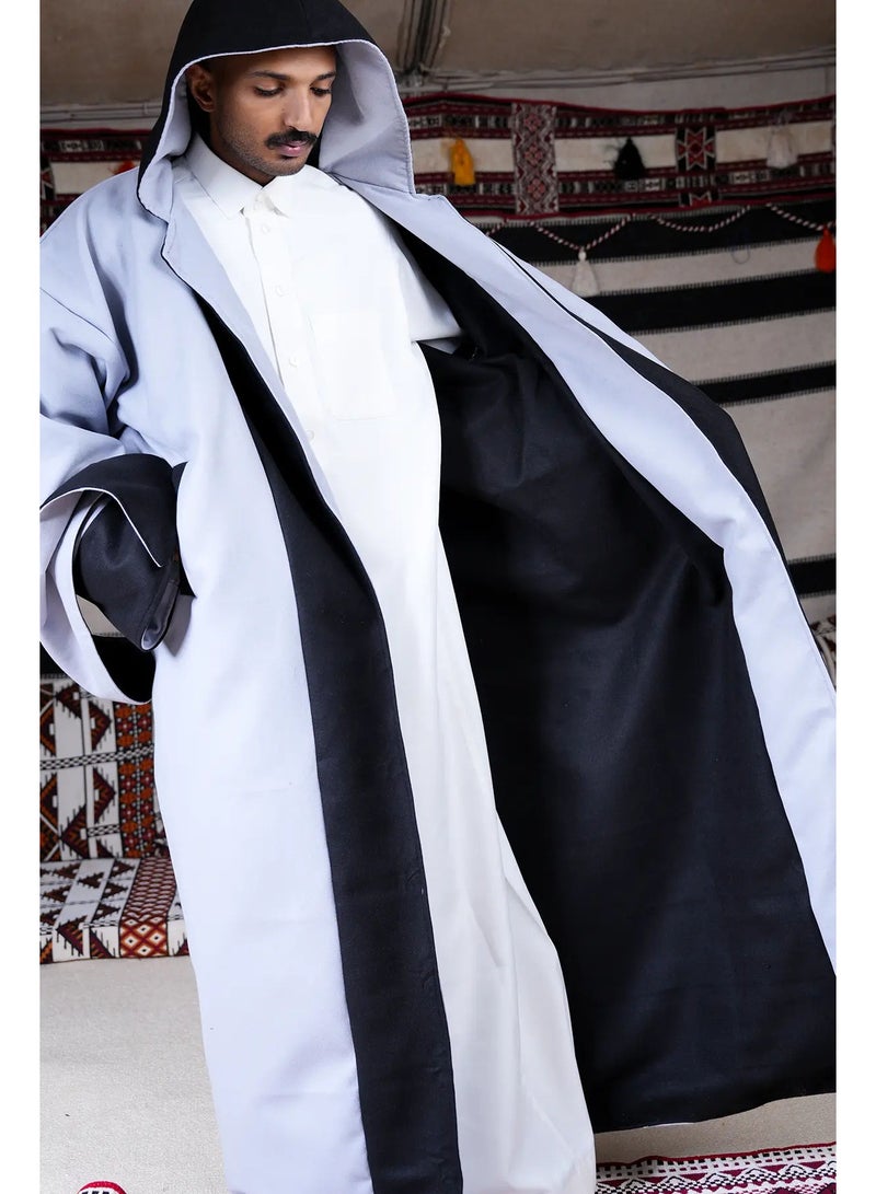 آر إس فروة جوخ أصدار خاص رصاصي مع شال - Image 3