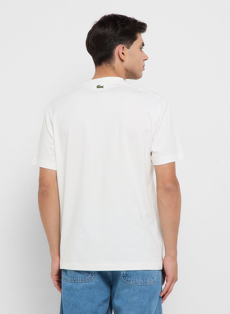 LACOSTE Signature Print Crew Neck T-Shirt - Image 2