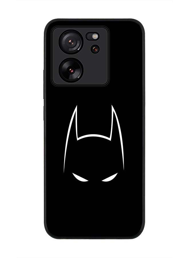 Stylizedd جراب قوي بحافة سوداء لهاتف Xiaomi 13T / Xiaomi 13T Pro، جراب ناعم ملائم لشكل الجسم بحواف مطاطية مرنة ومضاد للسقوط من مادة TPU الهلامية - Sneaky Bat - Image 1