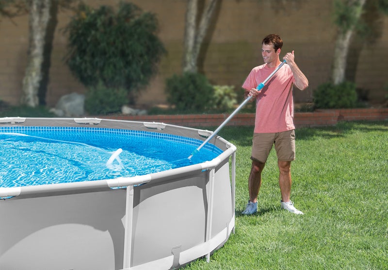 Intex 29057E Deluxe Pool Cleaning Kit for Above Ground Pools: Includes Deep Mesh Skimmer â€“ Curved Wall Brush â€“ Vacuum Head - Image 4