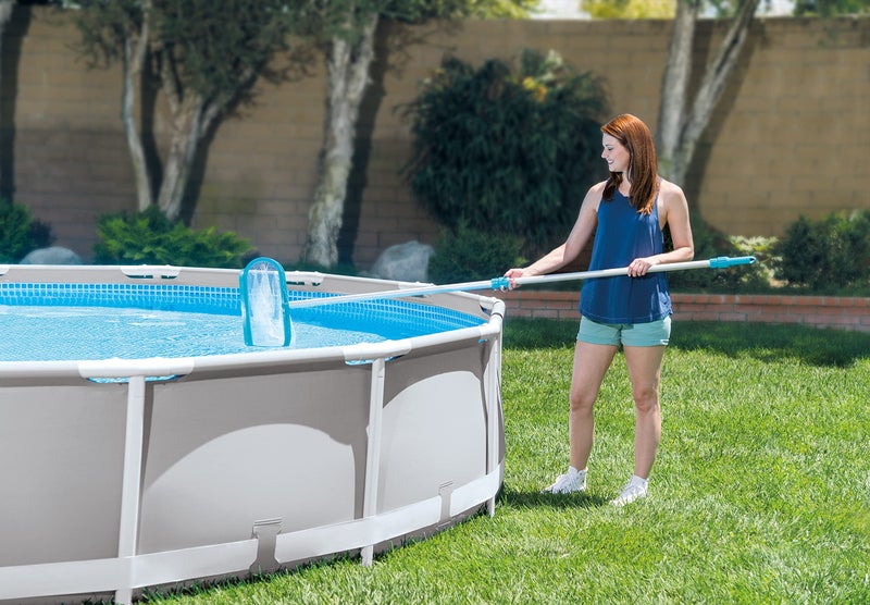 Intex 29057E Deluxe Pool Cleaning Kit for Above Ground Pools: Includes Deep Mesh Skimmer â€“ Curved Wall Brush â€“ Vacuum Head - Image 2