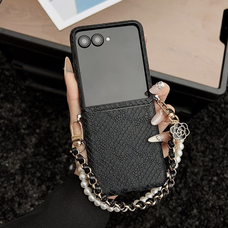 غطاء واقي، لـ Samsung Galaxy Z Flip 5، أسود باللون الأسود للهدايا للاستخدام الشخصي للاستخدام المتكرر - Image 2
