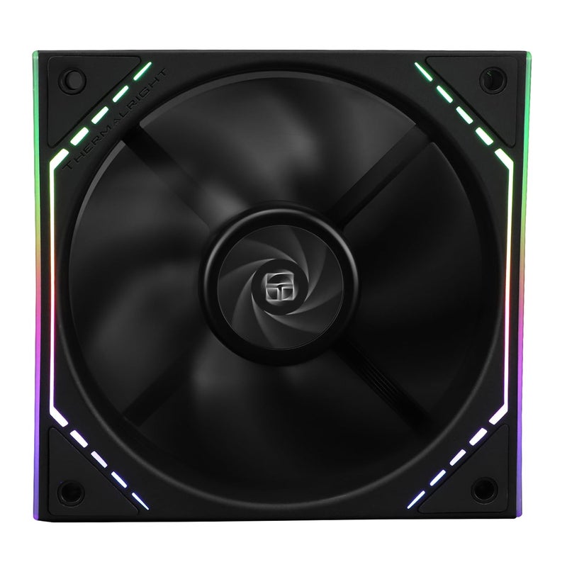 ثيرمالرايت مروحة معالجة Thermalright بقطر 120 مم وتأثير إضاءة ARGB، سرعة 1500 دورة في الدقيقة، تشغيل هادئ، محمل من نوع S-FDB، تأثير إضاءة ARGB على الجانب، أبعاد 4.72” × 4.72” × 0.98”، مناسبة لأجهزة الكمبيوتر المكتبية والخوادم. - Image 4