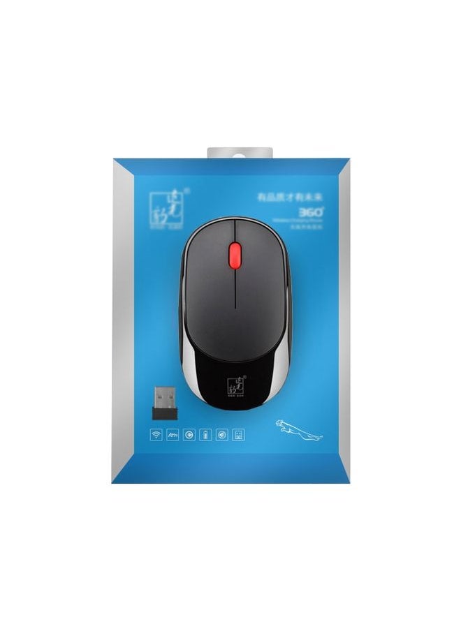 BURAQ ZGB 360 2.4G Computer Laptop Wireless Chargeable Mini Mouse 1000dpi(Black)  - Image 3