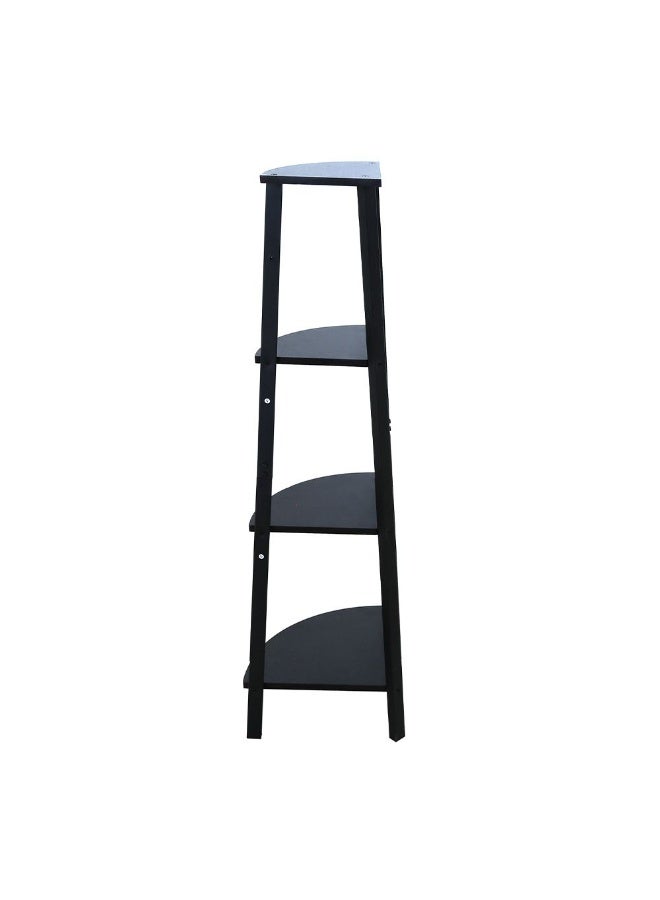 DANUBE HOME Octon Corner Display Shelf | Modern Design Organiser Cupboard | Multifunctional Display Rack Book Case For Home L34xW34xH125cm - Brown/Black  - Image 3