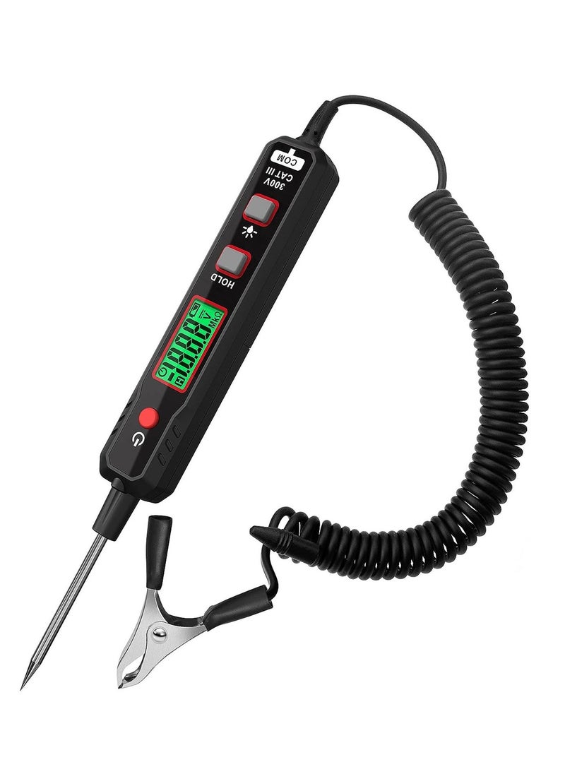 Loquat Automotive Test Light DC 0.8V-100V Smart Digital Voltage Tester with LCD Backlight Display Car Truck Vehicle Circuits Low Voltage Tester Probe Digital Circuit Tester with Flashlight - Image 1