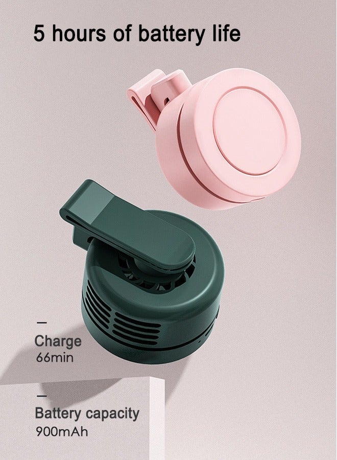 Mini Clip Fan Hanging Waist Neck Fan Girl Electric Air Cooling Fan 900mah USB Leafless Fan 3 Speeds Portable Cooler Air - Image 4