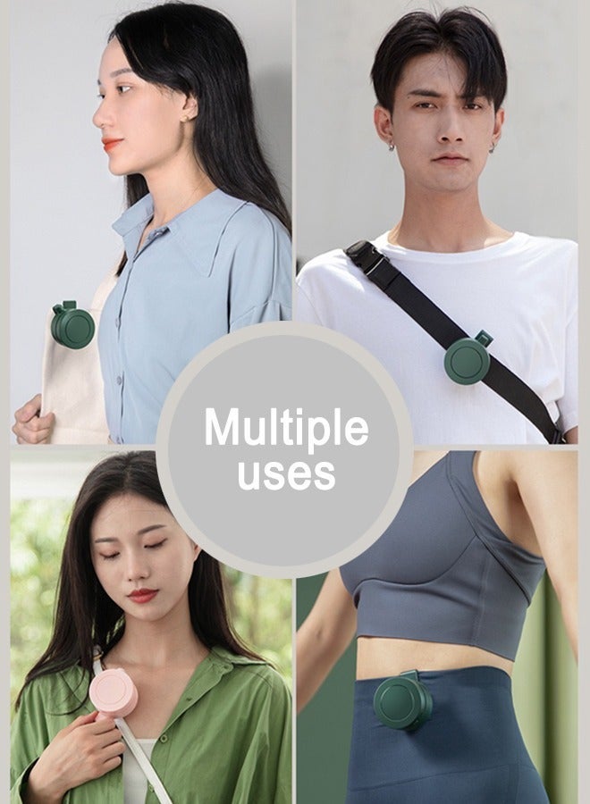Mini Clip Fan Hanging Waist Neck Fan Girl Electric Air Cooling Fan 900mah USB Leafless Fan 3 Speeds Portable Cooler Air - Image 3