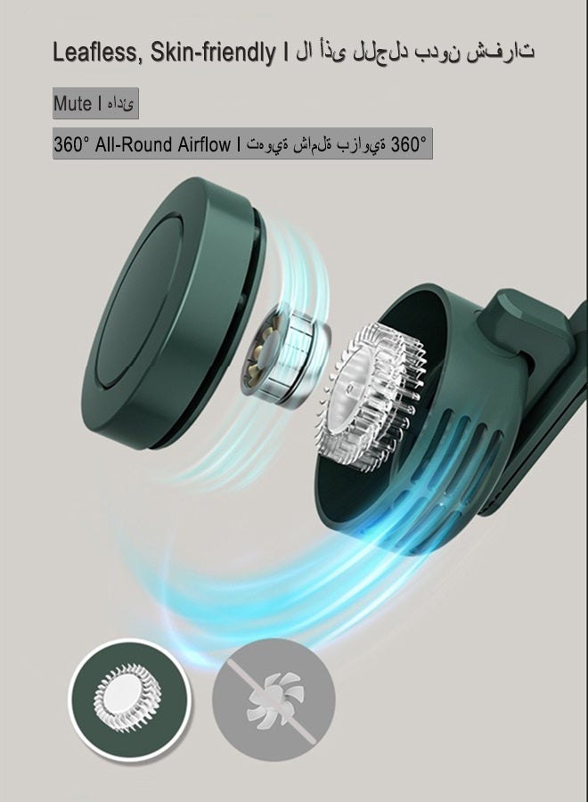 مروحة كهربائية صغيرة لتبريد الهواء ، خصر معلق ، رقبة معلقة ، بدون أوراق ، مبرد محمول ، USB ، 3 سرعات ، فتاة ،! - Image 3