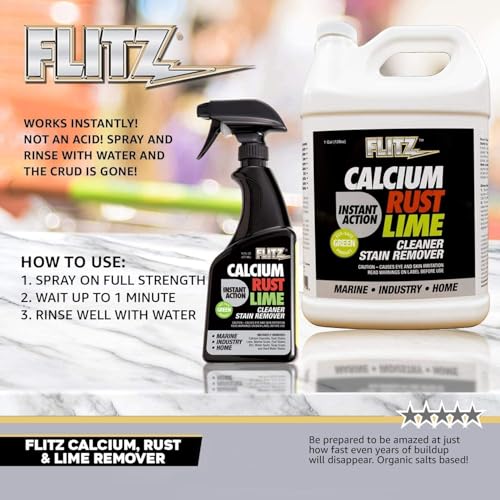 Flitz Calcium, Rust, & Lime Remover - 16oz Bottle of USA-Made Limescale Remover for Toilets, Showers, and More - Powerful Spray that Instantly Eliminates Tarnish, Grease, and Other Grime (1 Pack) - Image 4