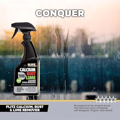 Flitz Calcium, Rust, & Lime Remover - 16oz Bottle of USA-Made Limescale Remover for Toilets, Showers, and More - Powerful Spray that Instantly Eliminates Tarnish, Grease, and Other Grime (1 Pack) - Image 2
