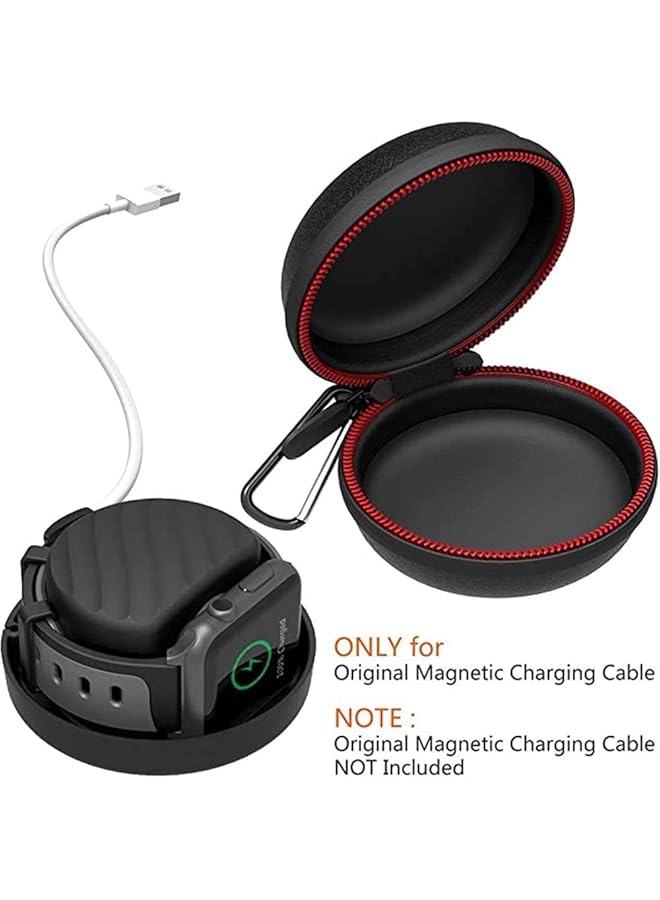 erorex Portable Hard Iwatch Storage Box Case Cover Portable Protective Travel Bag Fit Iwatch 38Mm 40Mm 41Mm 42Mm 44Mm 45Mm And Airpods Pro 3 2 1 Charging Case Station Dock Black  - Image 3